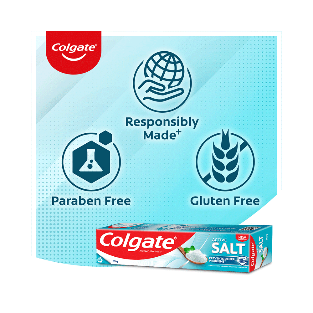 Colgate Active Salt Toothpaste | For Healthy Teeth & Gums Toothpaste - Image 7