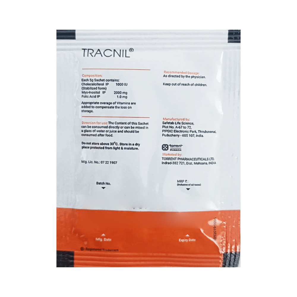 Tracnil Sachet with Myoinositol, Folic Acid & Vitamin D3 - Image 2