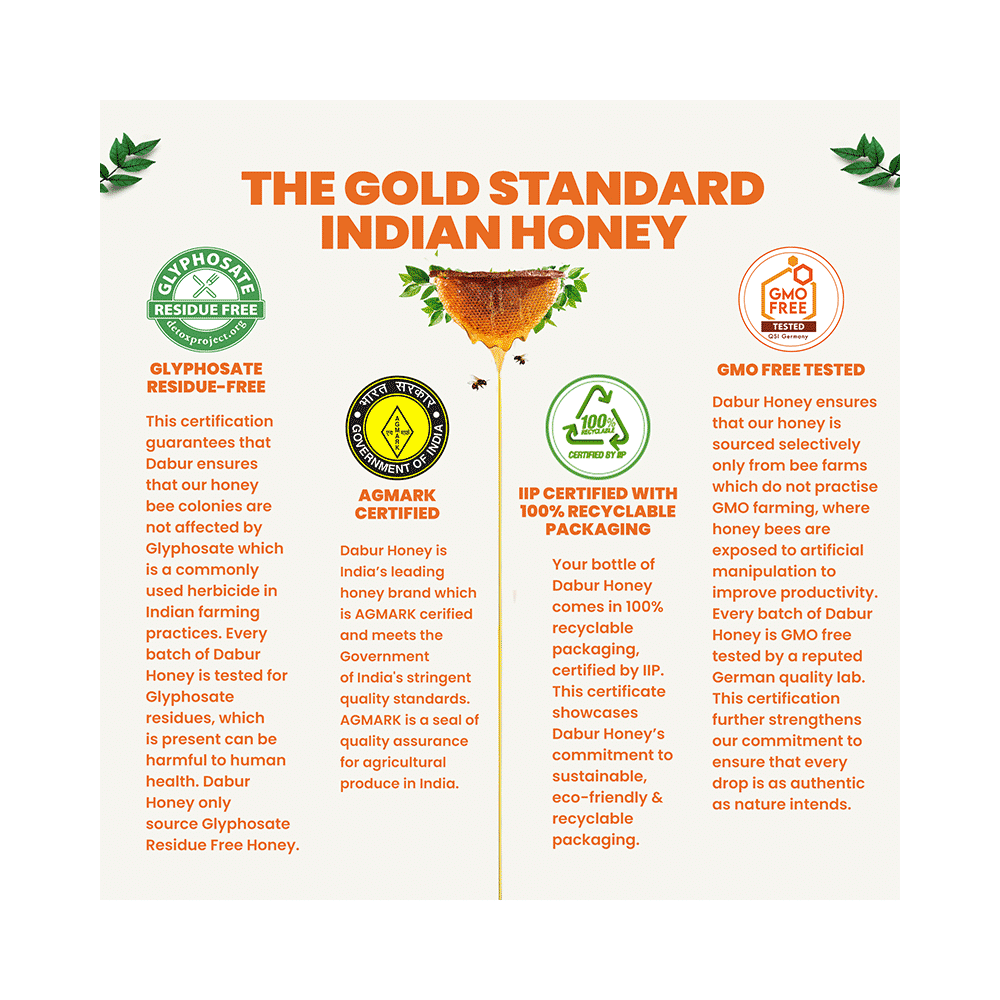 Dabur Honey 100% Pure | World’S No.1 Honey Brand With No Sugar Adulteration - Image 8
