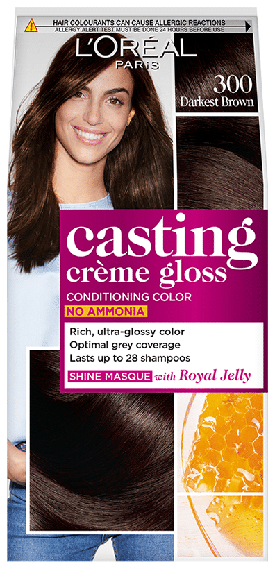 Loreal Paris Casting Creme Gloss Conditioning Color 300 Darkest Brown - Image 1