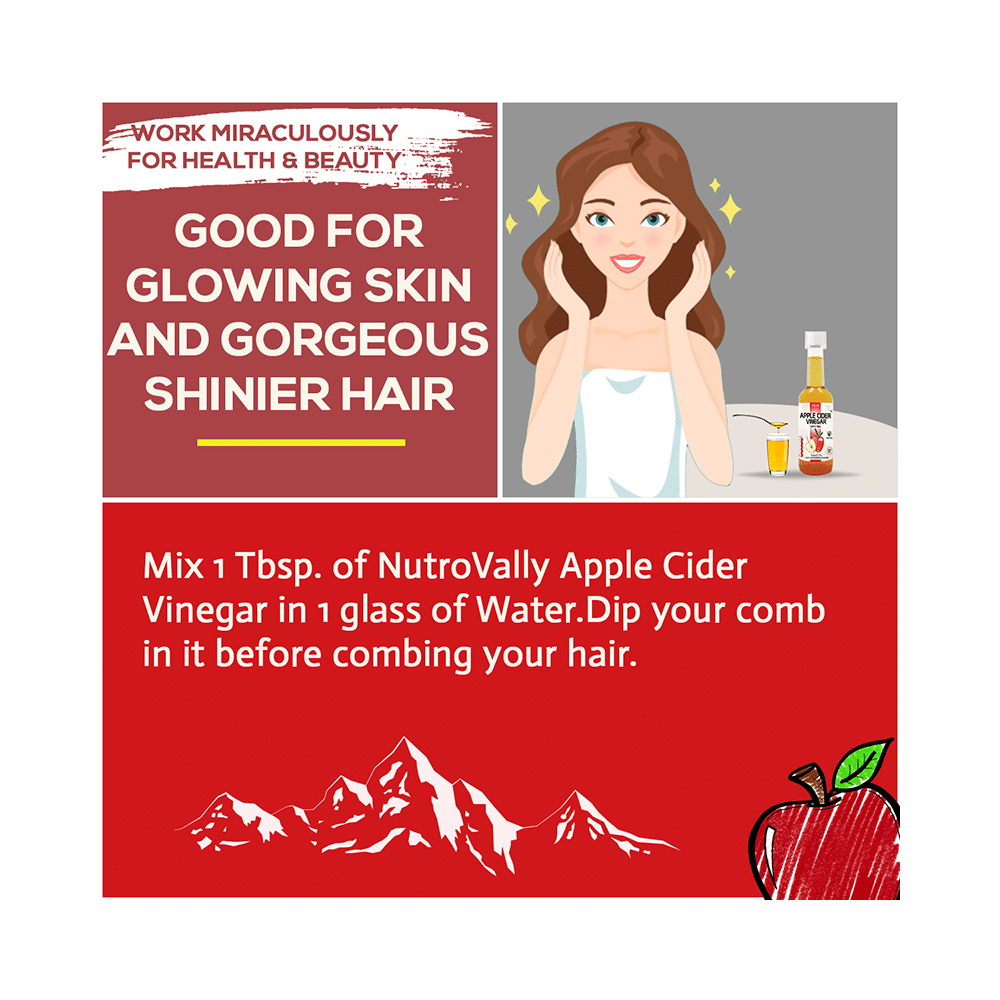 Nutrovally Apple Cider Vinegar for Weight Loss with Strand of Mother Unfiltered And Undiluted Vinegar (500ml Each) - Image 3