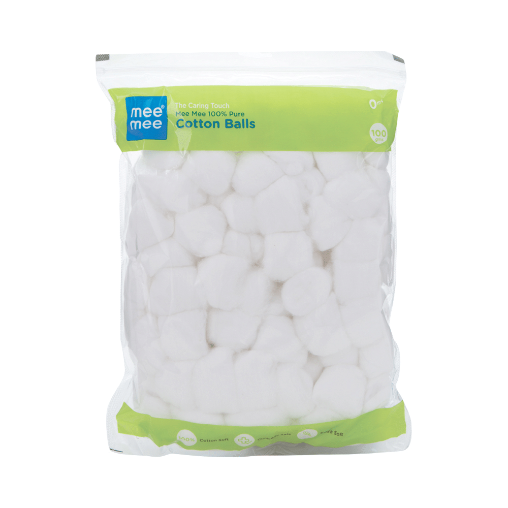 Mee Mee 100% Pure Cotton Balls (100gm Each) White