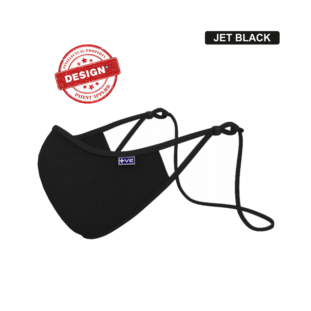 Posi+ve N99 Face Mask Jet Black - Image 6