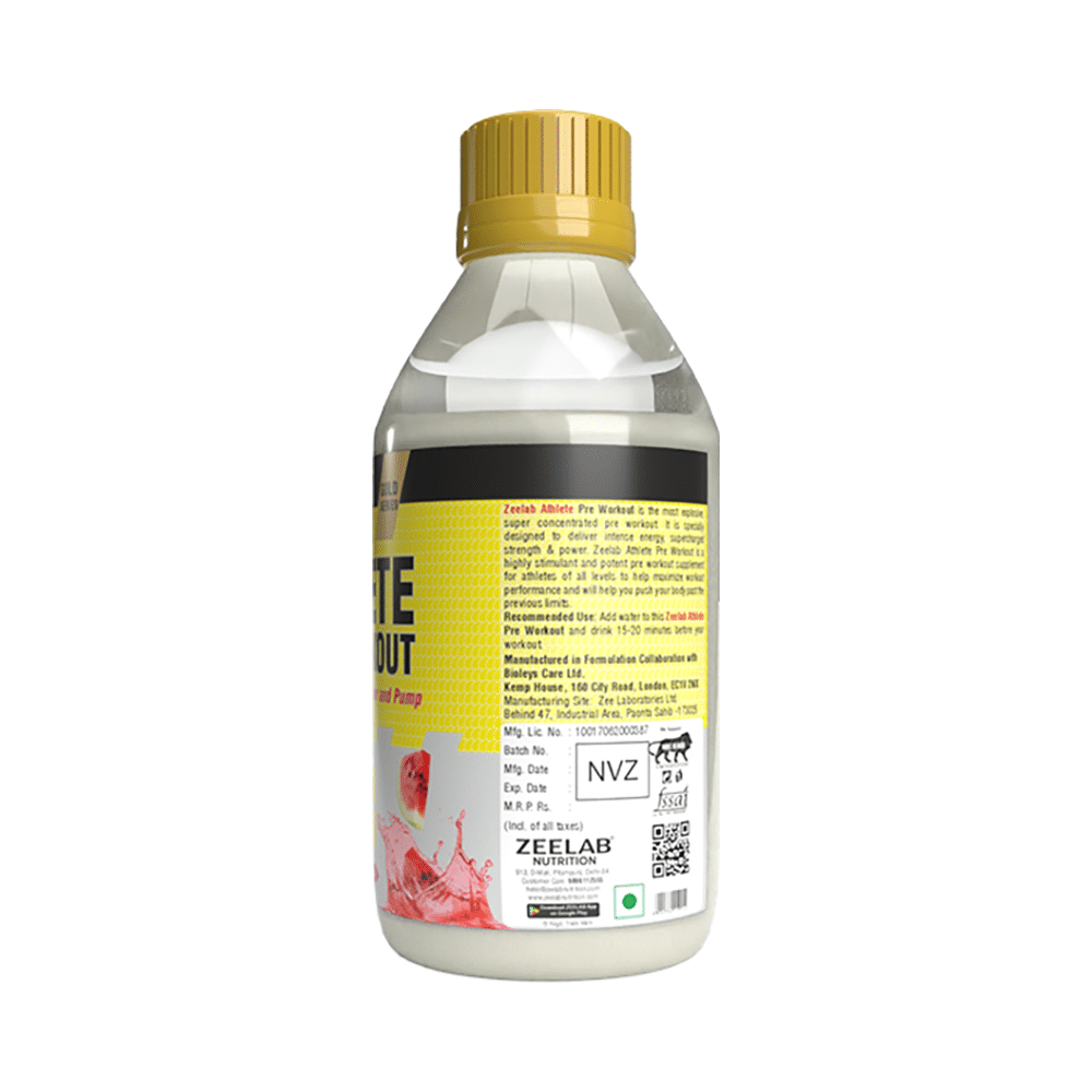 Zeelab Athlete Pre Workout Powder Watermelon - Image 2