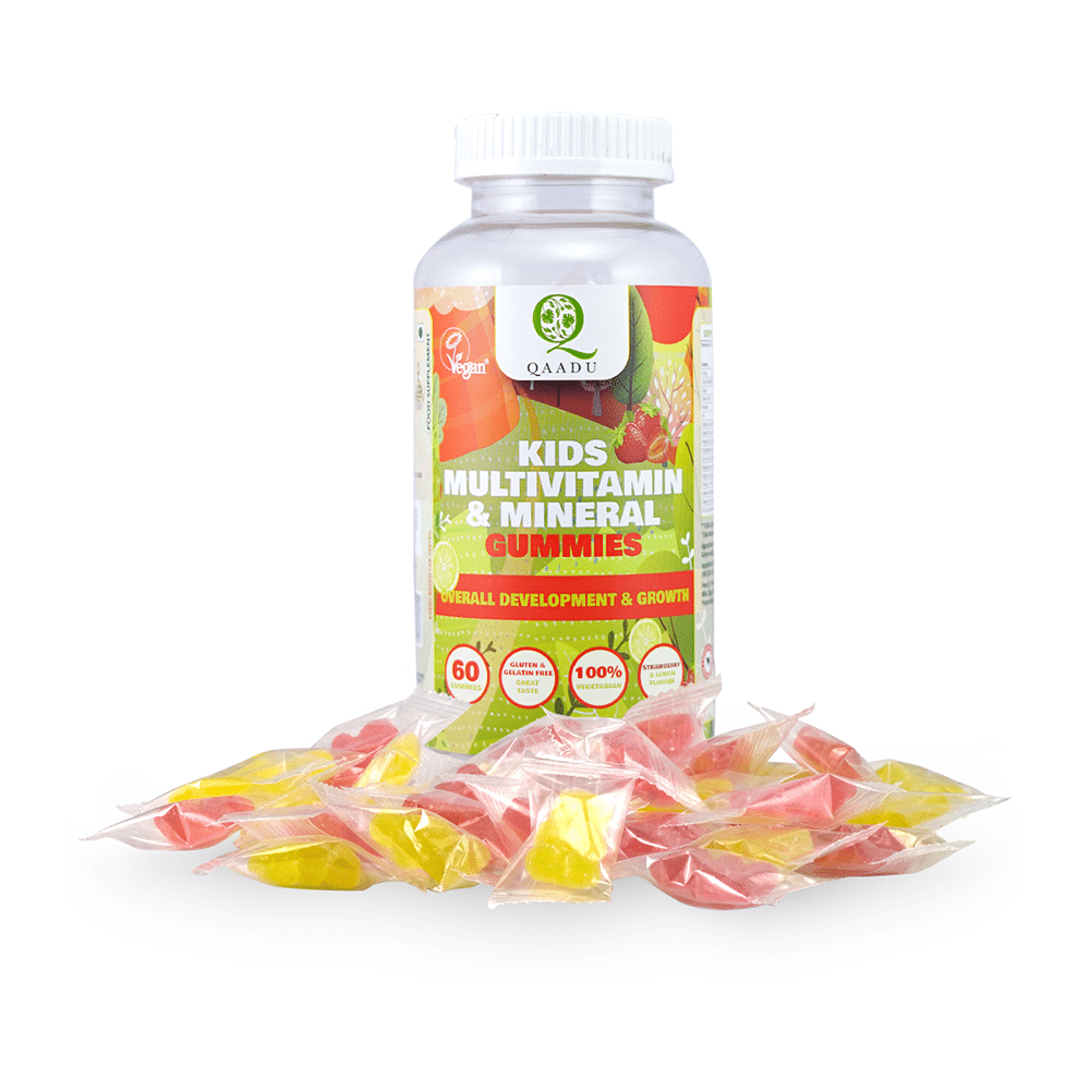 Qaadu Kids Multivitamin & Mineral Gummies Lemon & Strawberry - Image 7