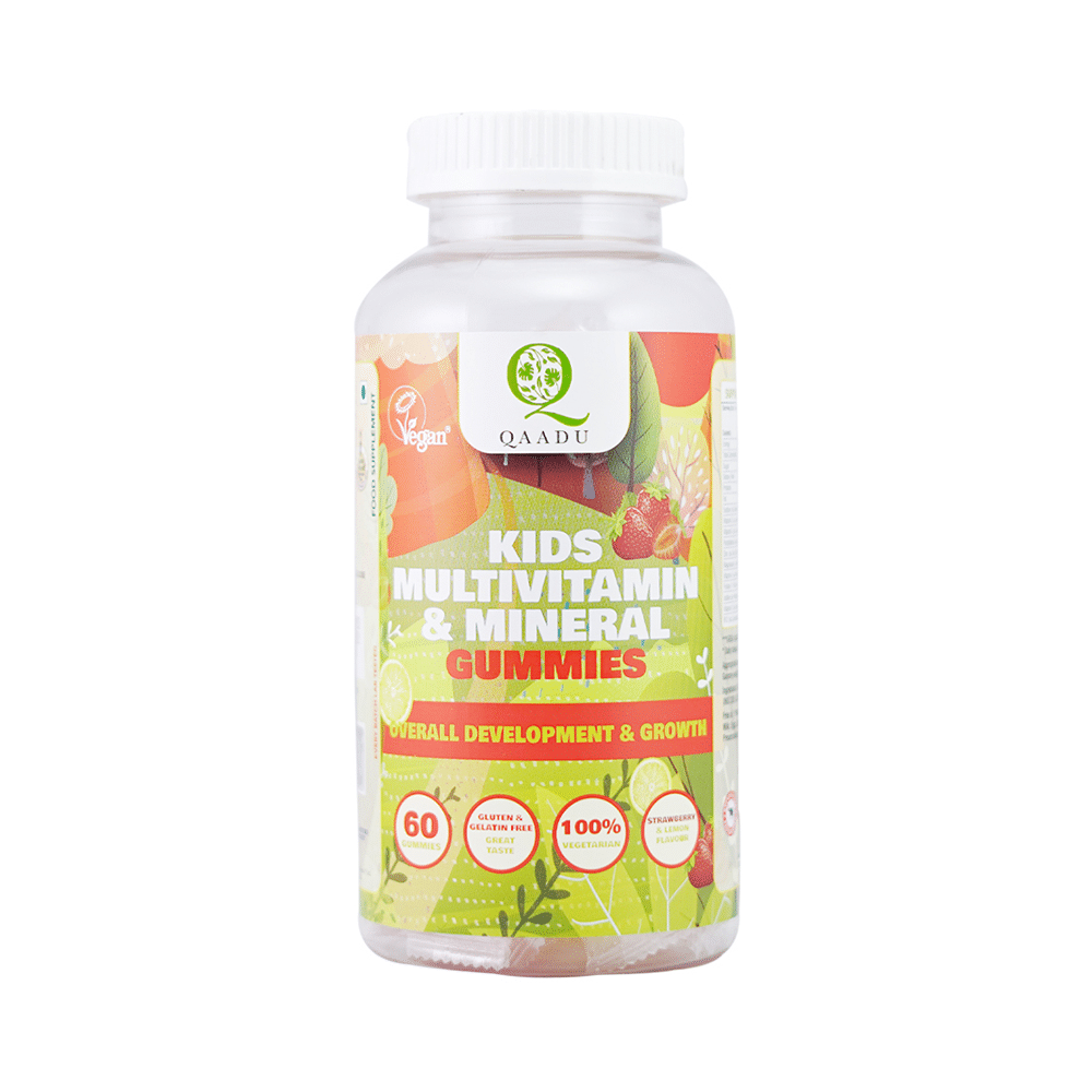 Qaadu Kids Multivitamin & Mineral Gummies Lemon & Strawberry - Image 2