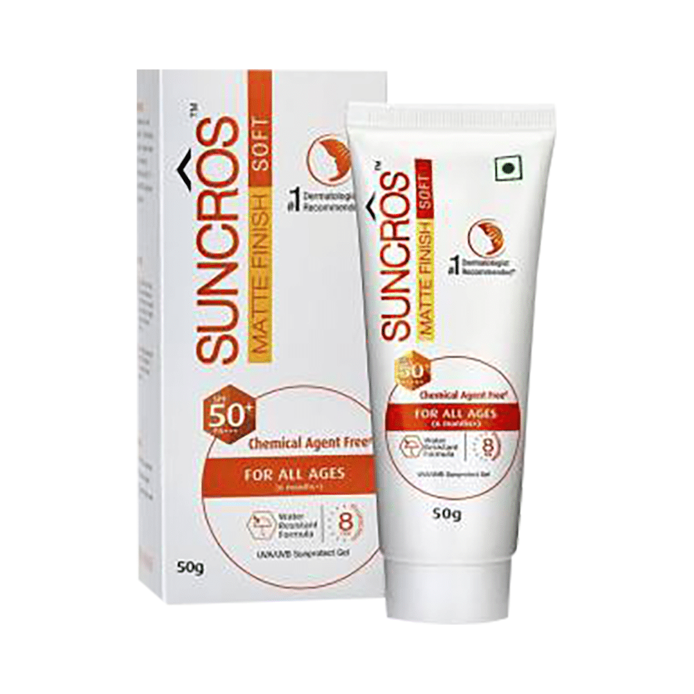 Suncros Matte Finish Sunscreen SPF 50+ PA+++ | Water Resistant Gel - Image 4