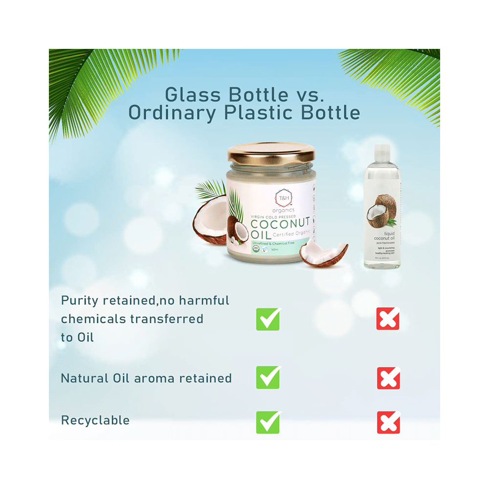 T&H Organics Virgin Cold Pressed Coconut Oil - Image 2