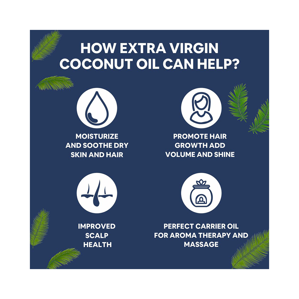 Carbamide Forte 100% Pure Extra Virgin Cold Pressed Coconut Oil - Image 4