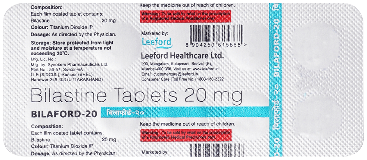 Bilaford 20mg Tablet - Image 3