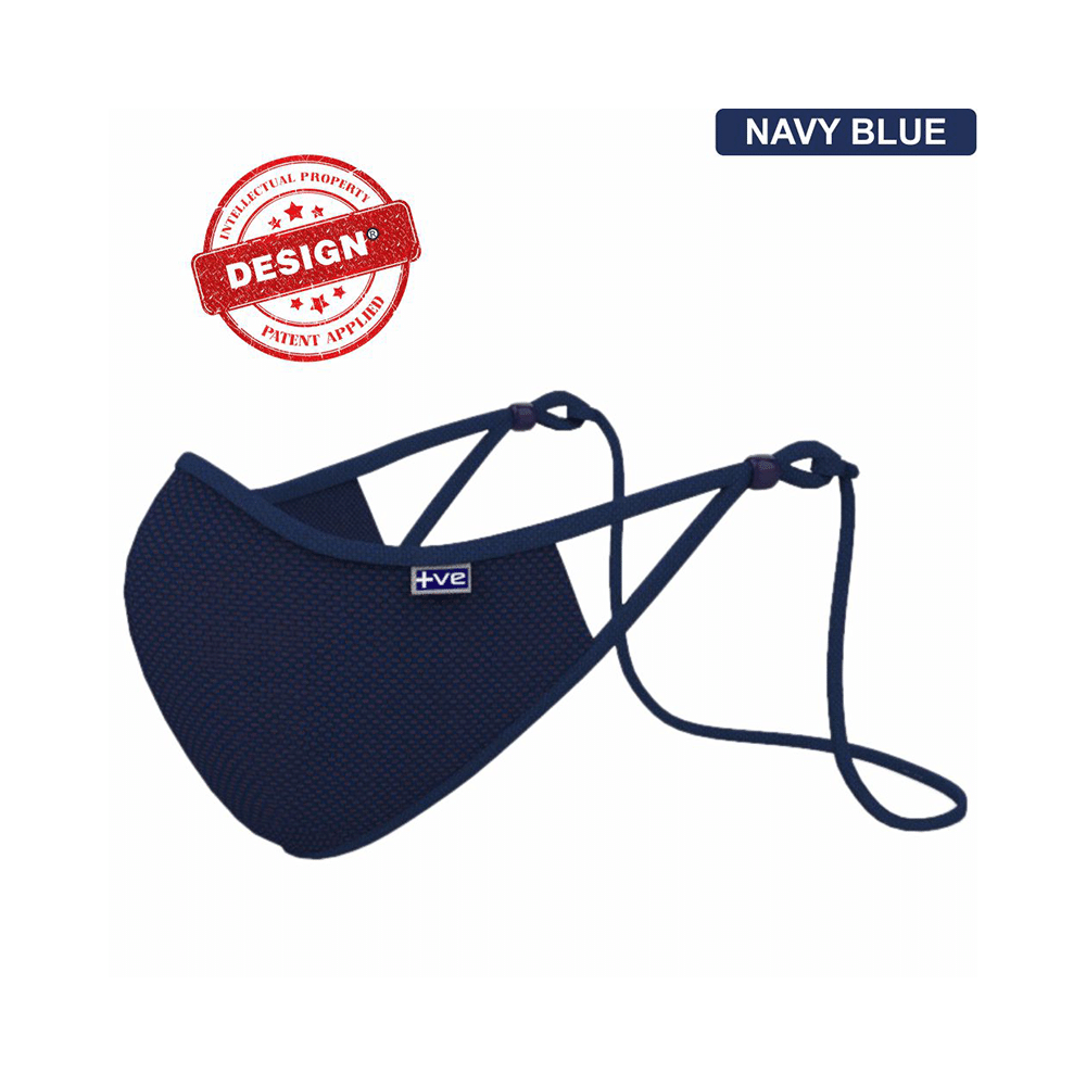 Posi+ve N99 Face Mask Navy Blue - Image 5