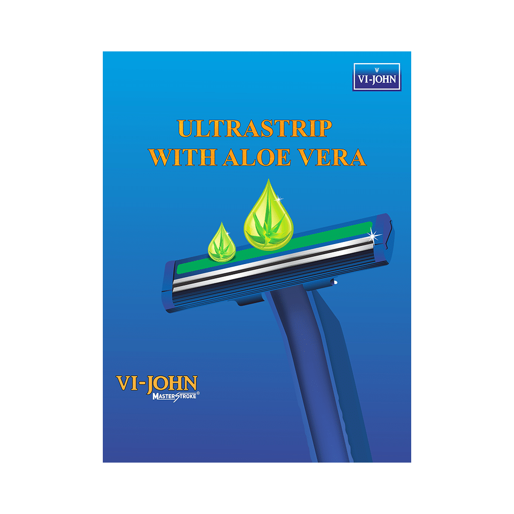 Vi-John Combo Pack of Classic Regular Skin Shaving Foam 200gm & Platinum Coated 5 Twin Blade Disposable Razors - Image 3