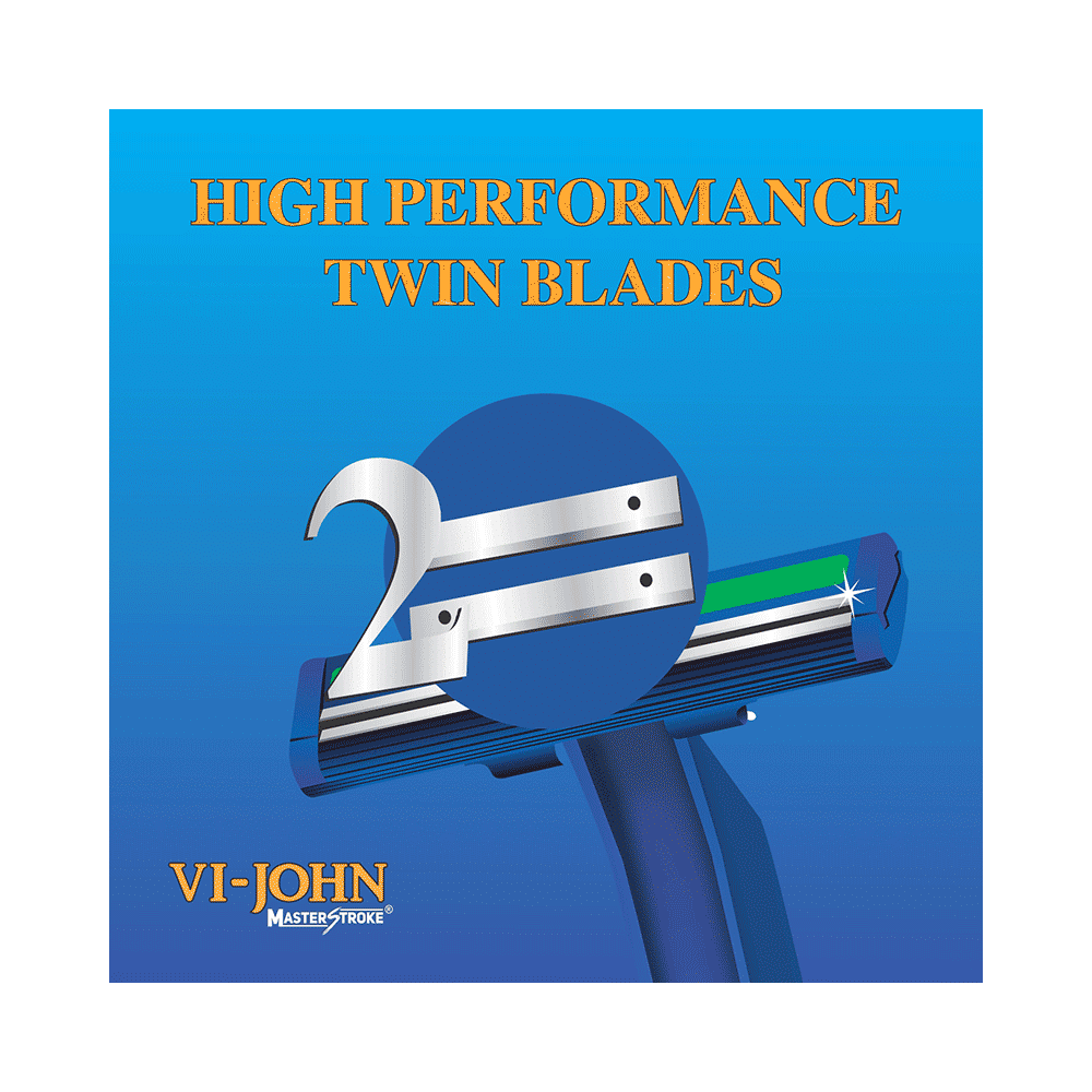 Vi-John Combo Pack of Vitamin E Enriched 5 Way Action Shaving Foam (200ml) & Platinum Plated Master Stroke Razor (5) Classic Regular Skin - Image 6