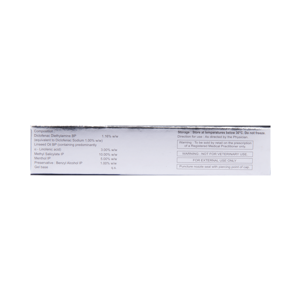 Nobel Pain Relief Gel | With Diclofenac, Linseed Oil, Methyl Salicylate & Menthol - Image 2