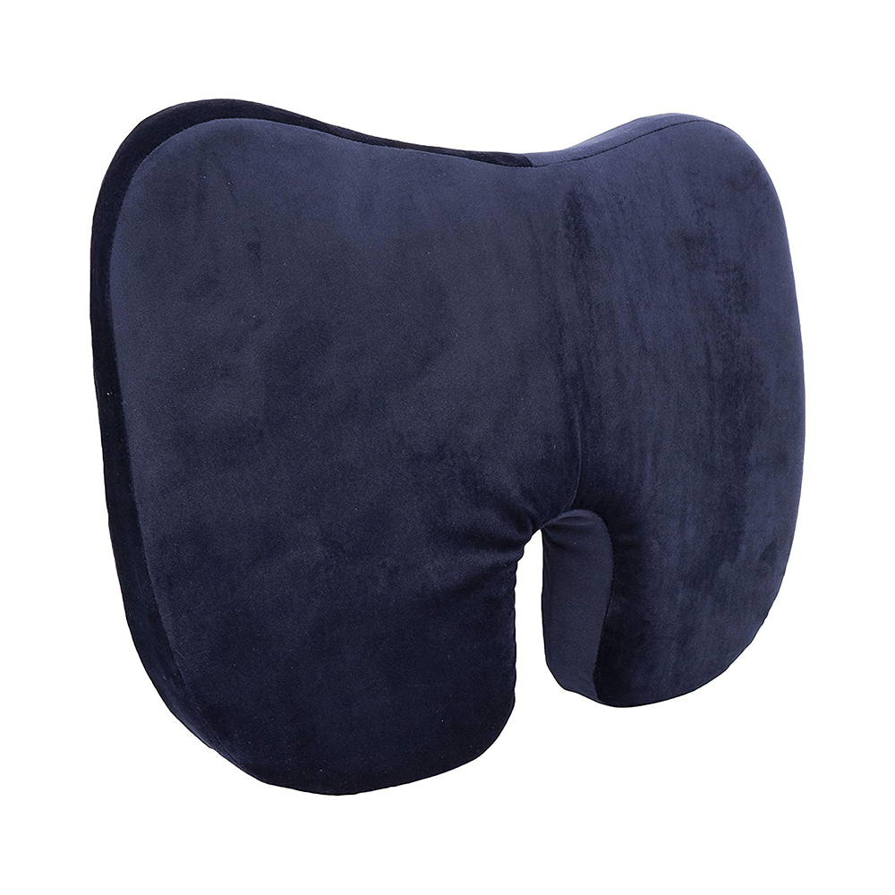 Sleepsia Advance Orthopaedic Coccyx Seat Cushion/Pillow with Memory Foam Blue U Shaped