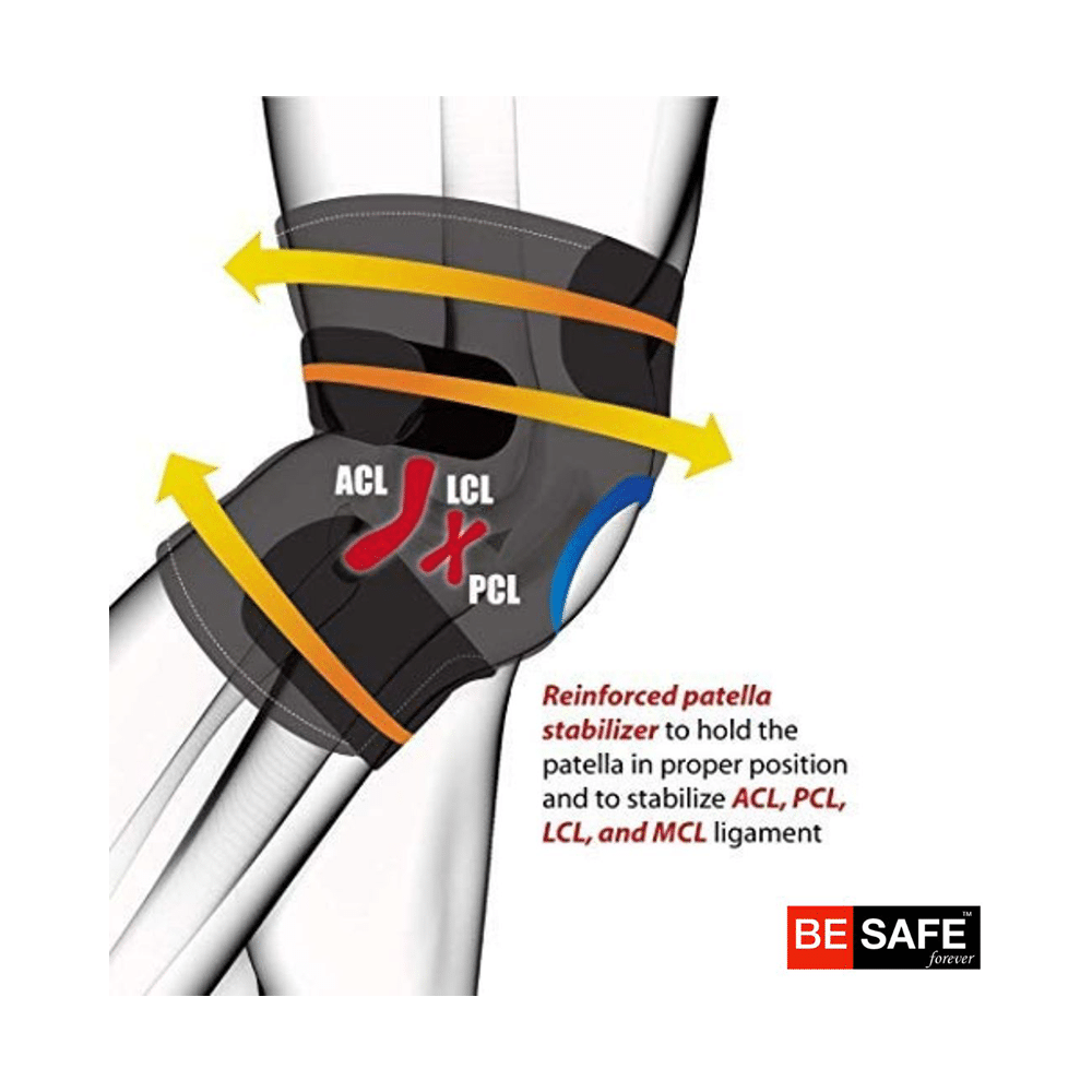 BESAFE Forever Knee Cap Support Band Black XL - Image 4