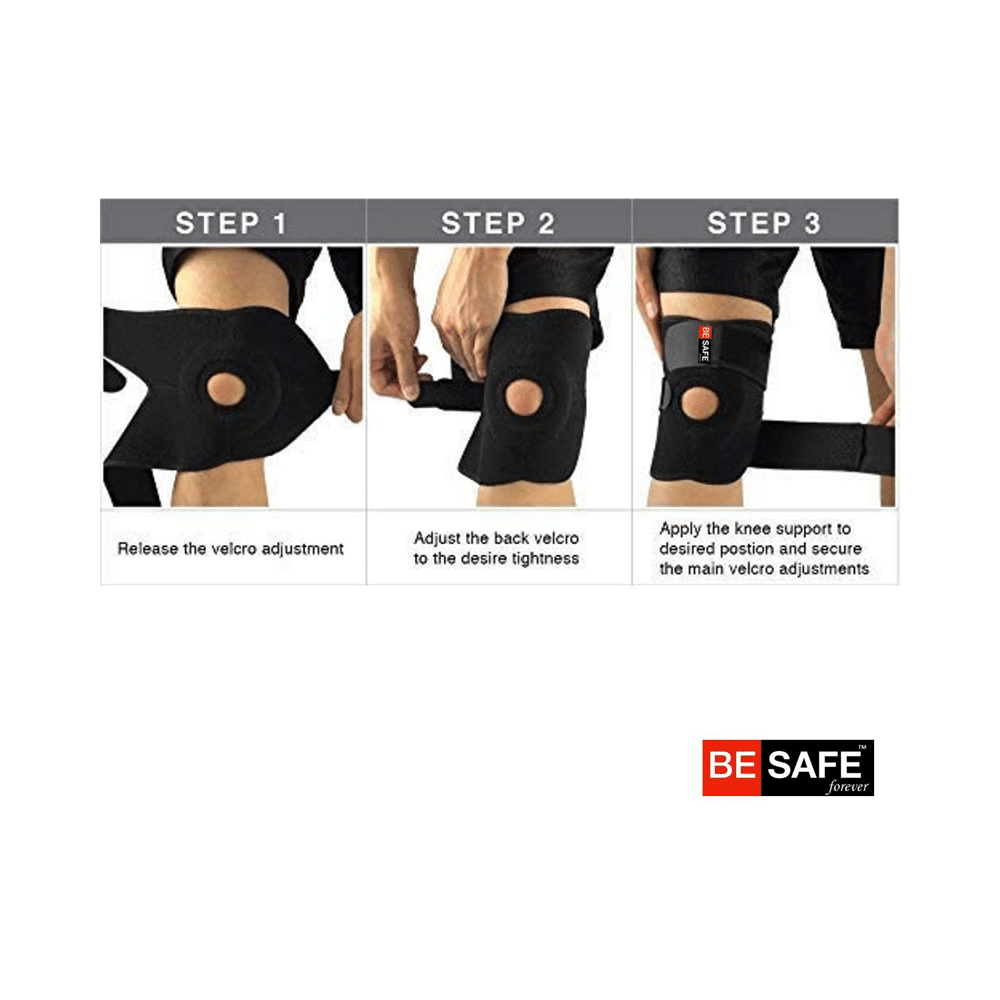 BESAFE Forever Knee Cap Support Band Black XL - Image 2