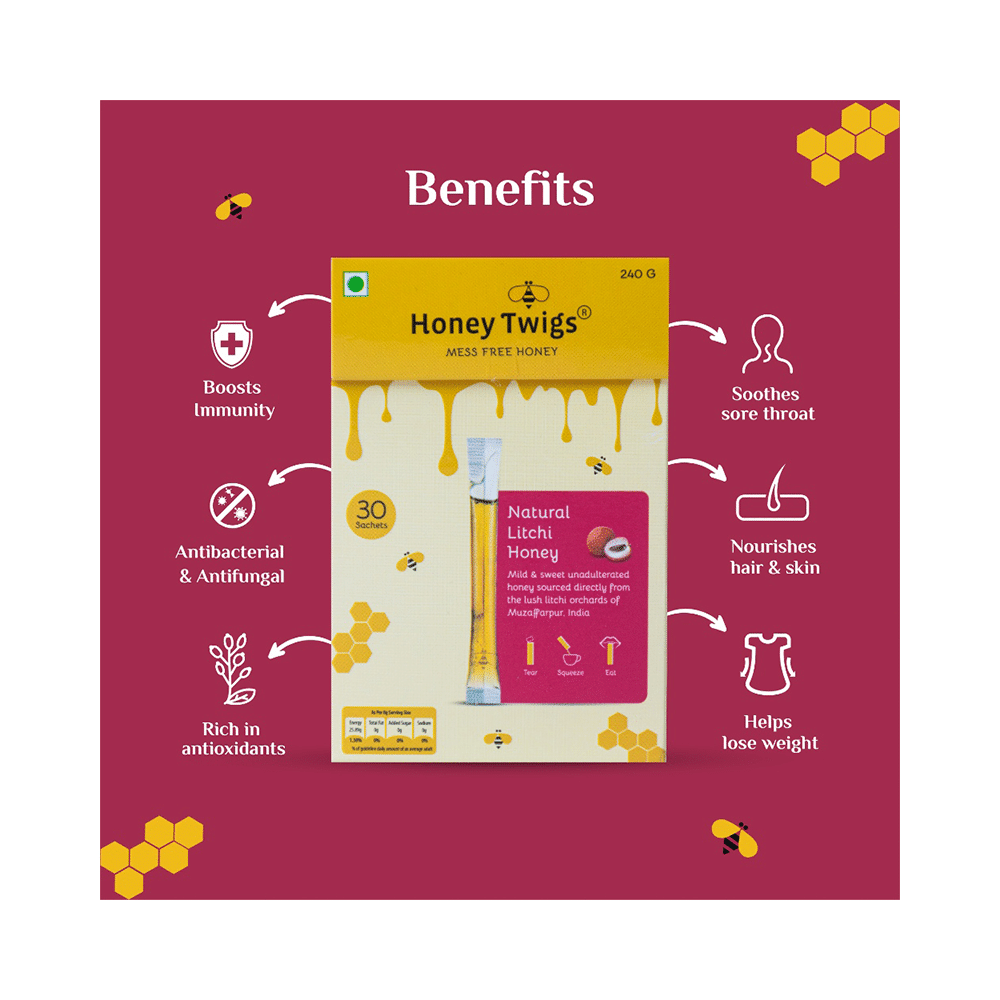 Honey Twigs Natural Litchi Honey - Image 5