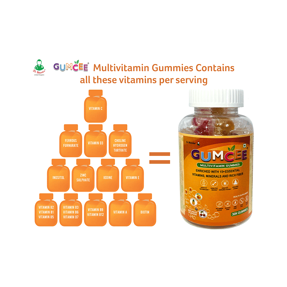 Gumcee Multivitamin Gummies Mix Fruit - Image 7