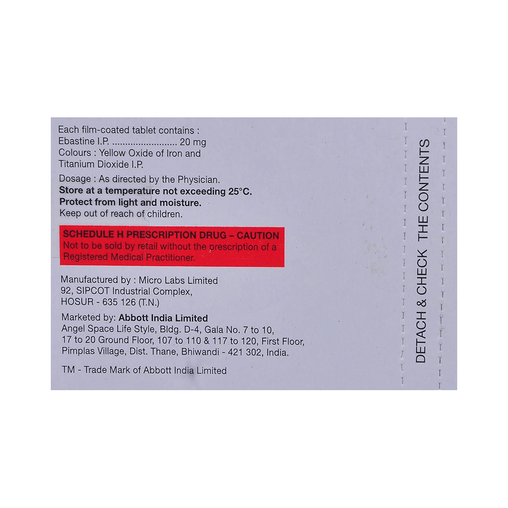 Ebasil 20 Tablet - Image 2