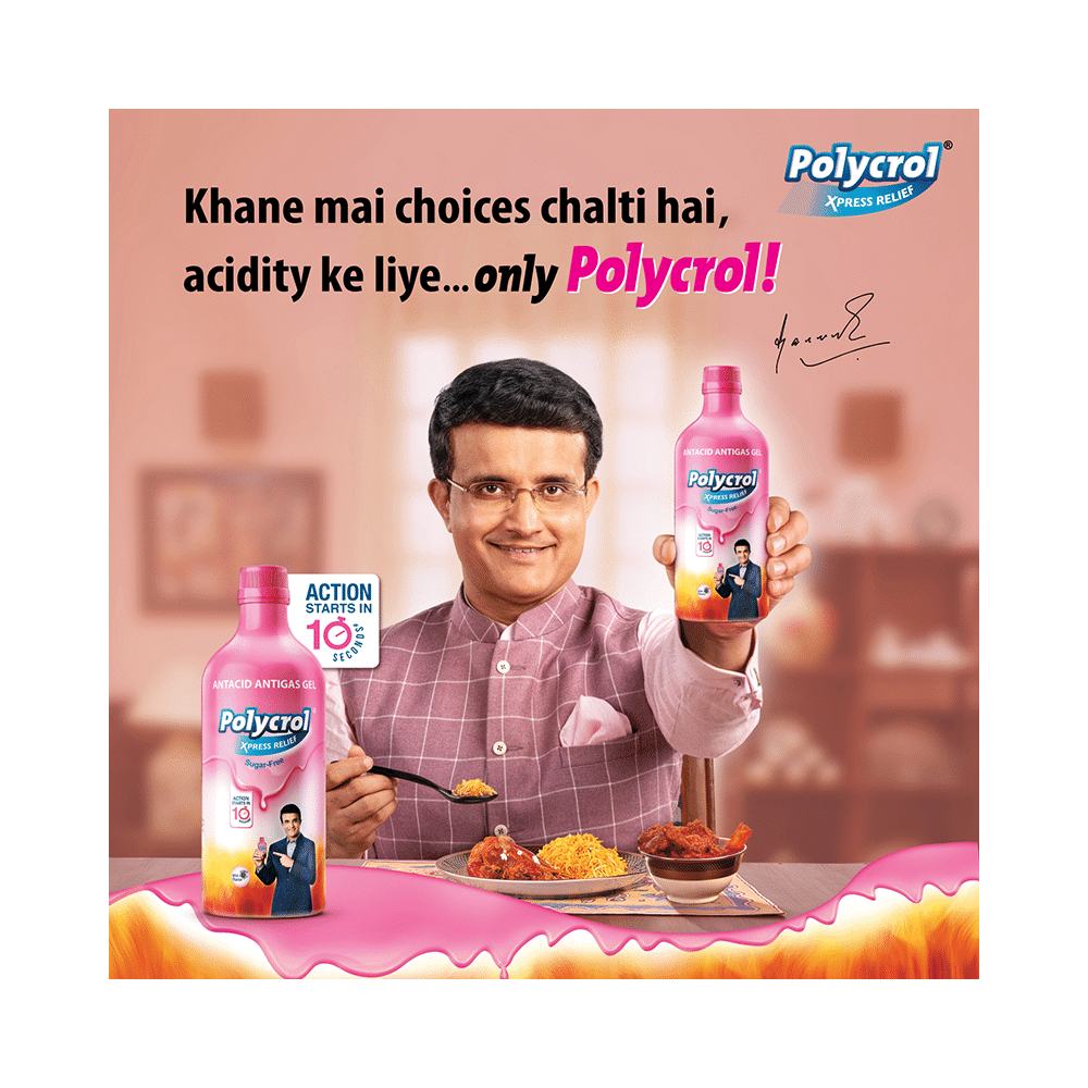 Polycrol Xpress Relief Sugar-Free Antacid Antigas Gel | Flavour Tasty Orange - Image 3