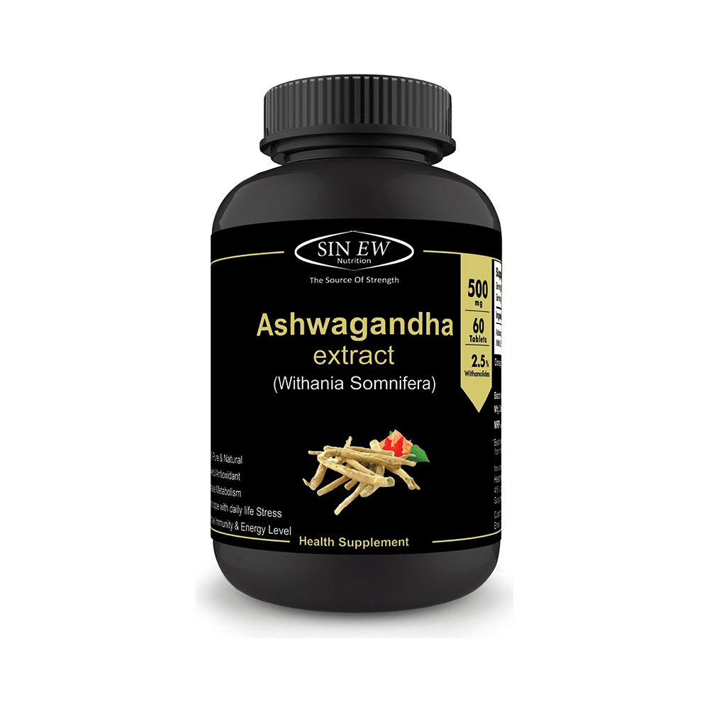 Sinew Nutrition Ashwagandha Supports General Wellness 500mg Tablet