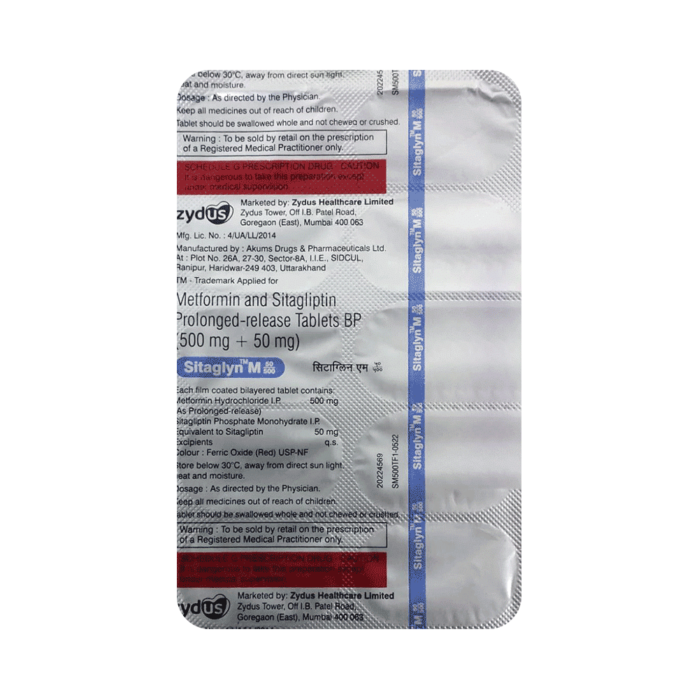 Sitaglyn M 50/500 Tablet PR - Image 1