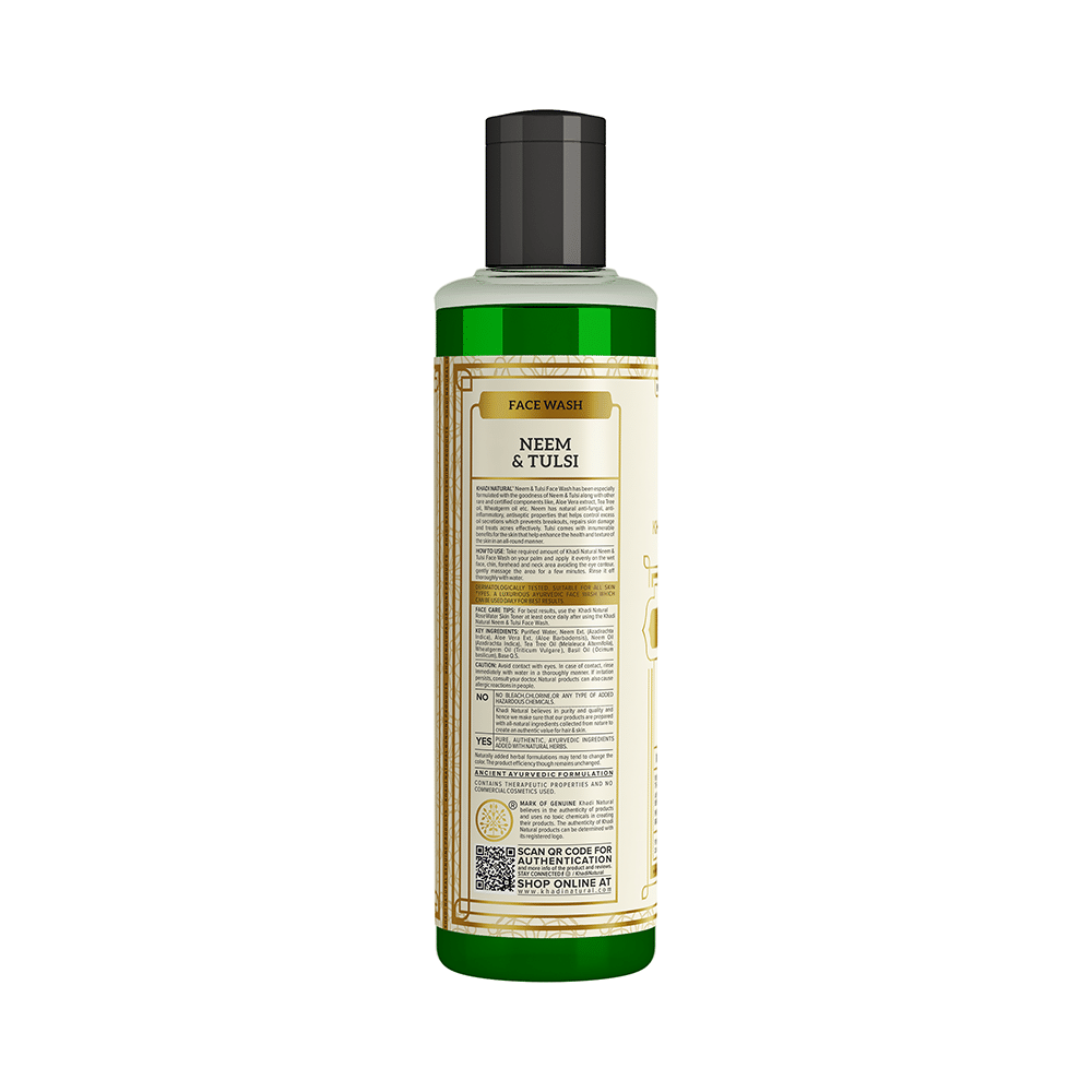 Khadi Naturals Herbal Neem & Tulsi Face Wash - Image 3