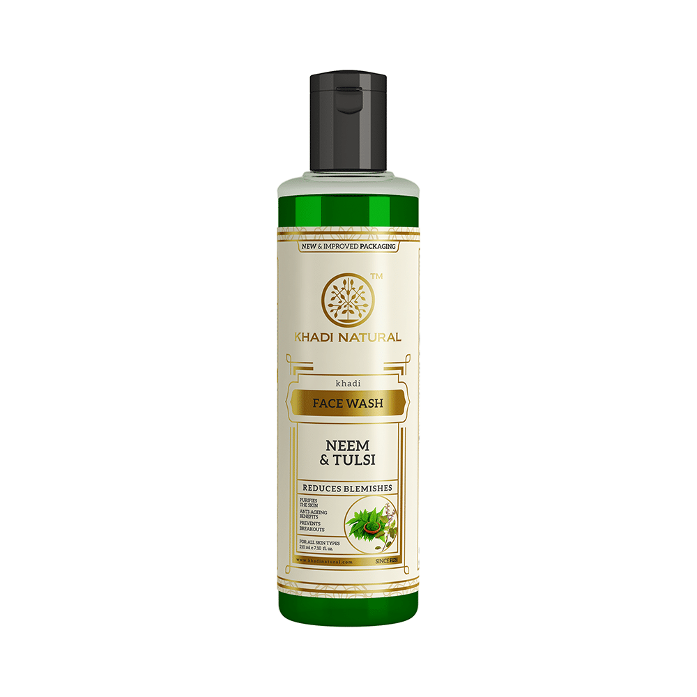 Khadi Naturals Herbal Neem & Tulsi Face Wash - Image 1