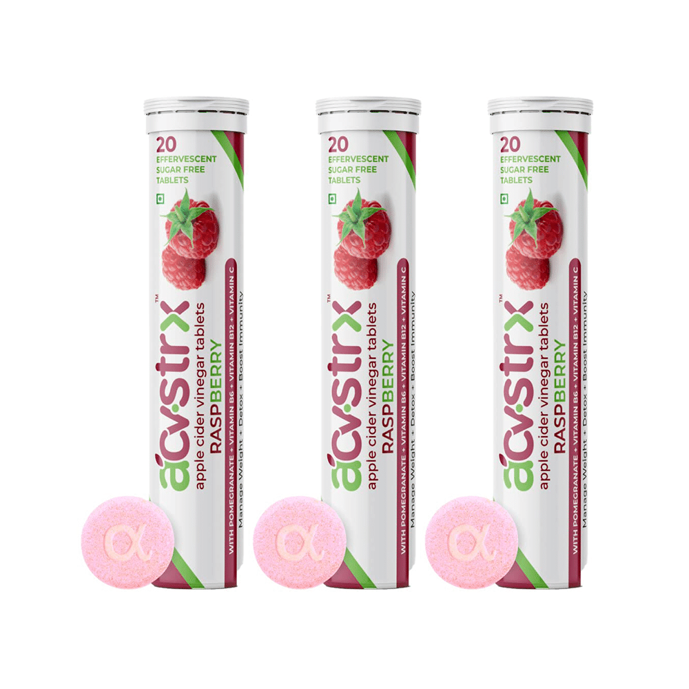 Anisue Healthcare Apple Cider Vinegar Effervescent Tablet (20 Each) Raspberry - Image 1