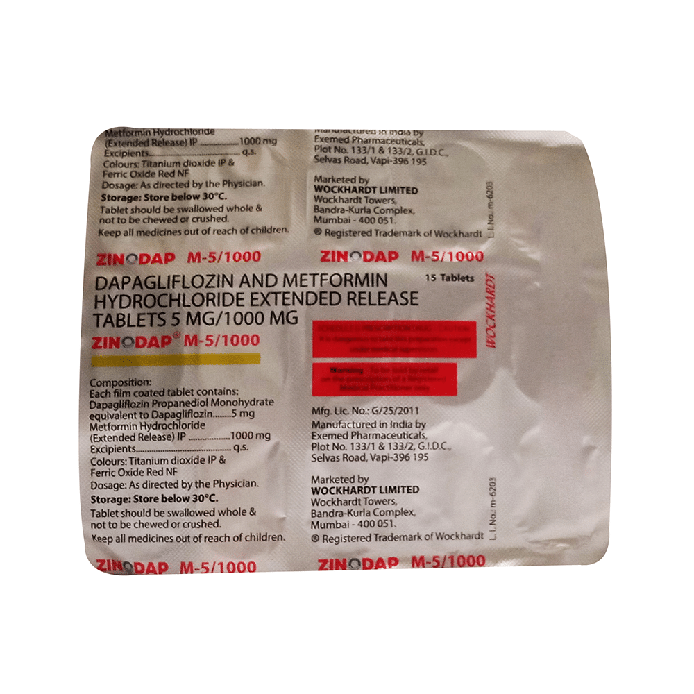 Zinodap M 5/1000 Tablet ER - Image 2