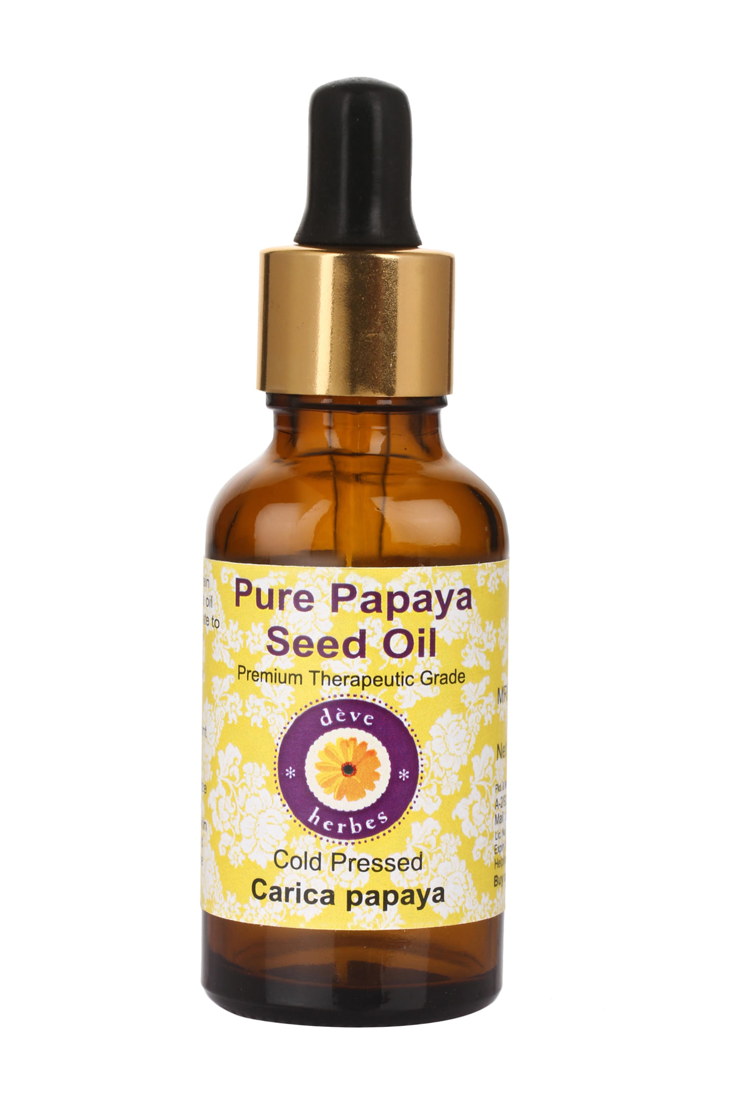 Deve Herbes Pure Papaya Seed/Carica Papaya Cold Pressed Oil - Image 2