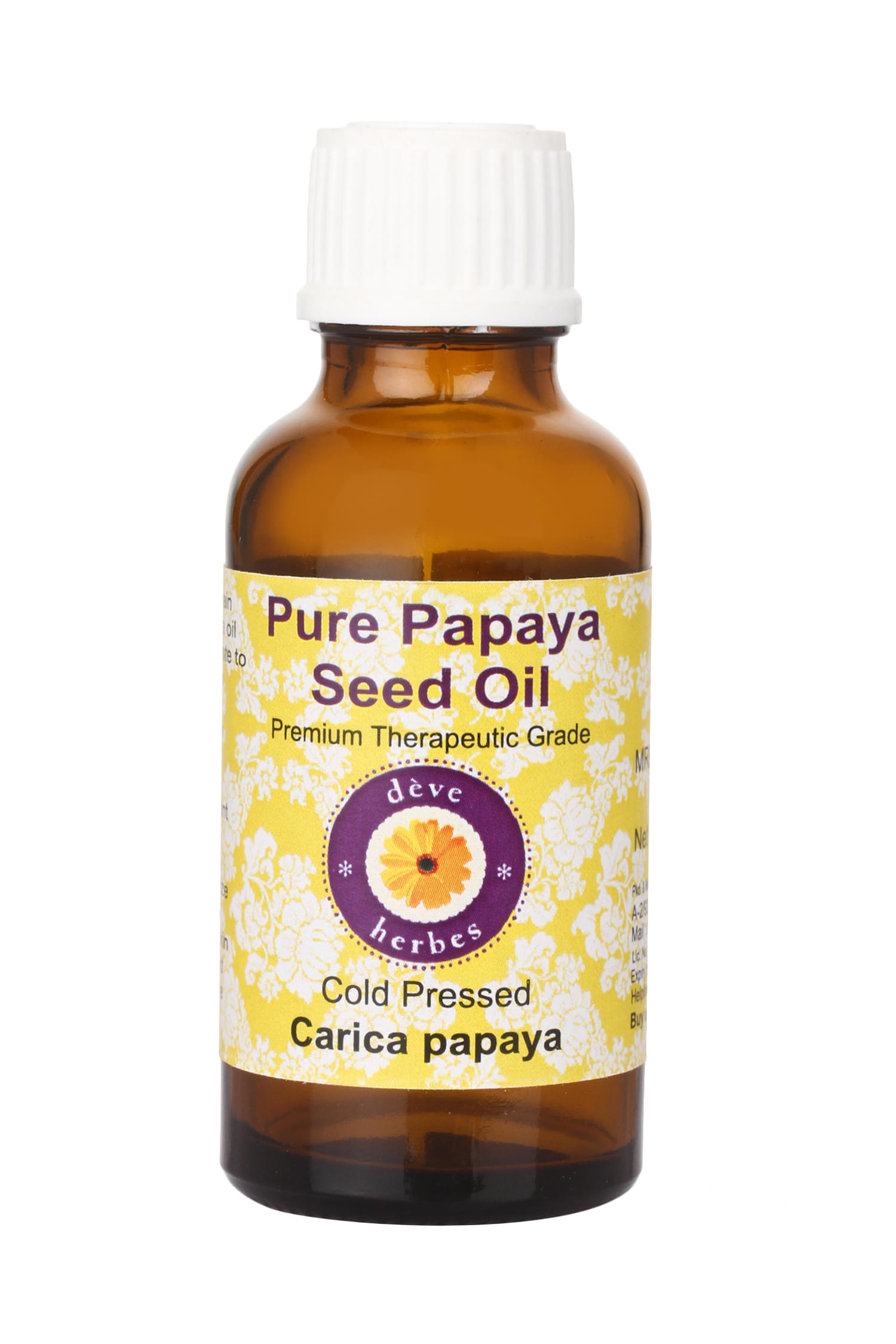 Deve Herbes Pure Papaya Seed/Carica Papaya Cold Pressed Oil - Image 1