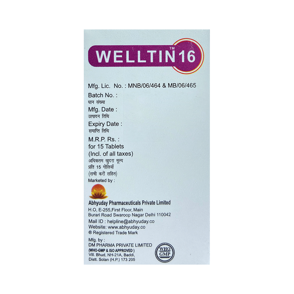 Welltin 16 Tablet - Image 3