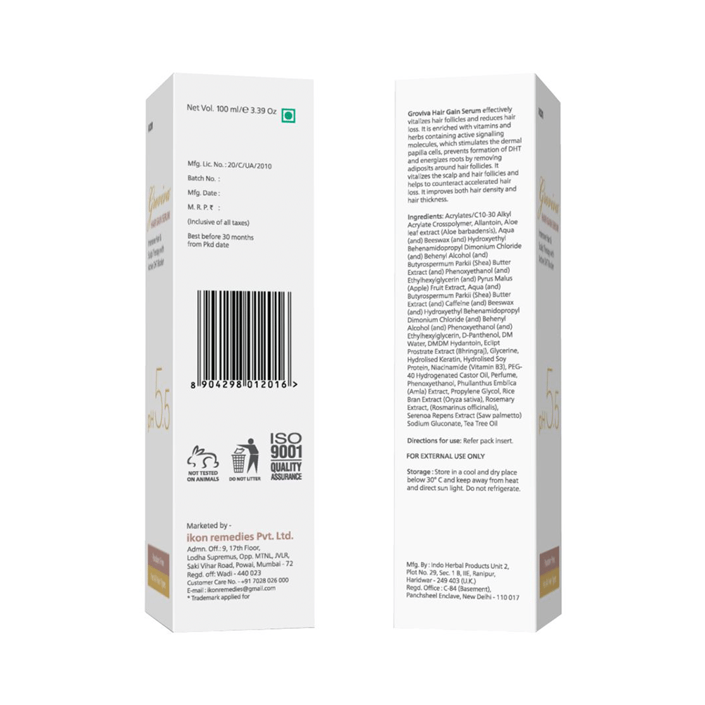 Groviva PH 5.5 Hair Gain Serum (100ml Each) - Image 2