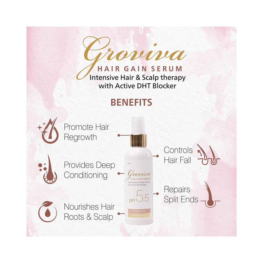 Groviva PH 5.5 Hair Gain Serum (100ml Each) - Image 5