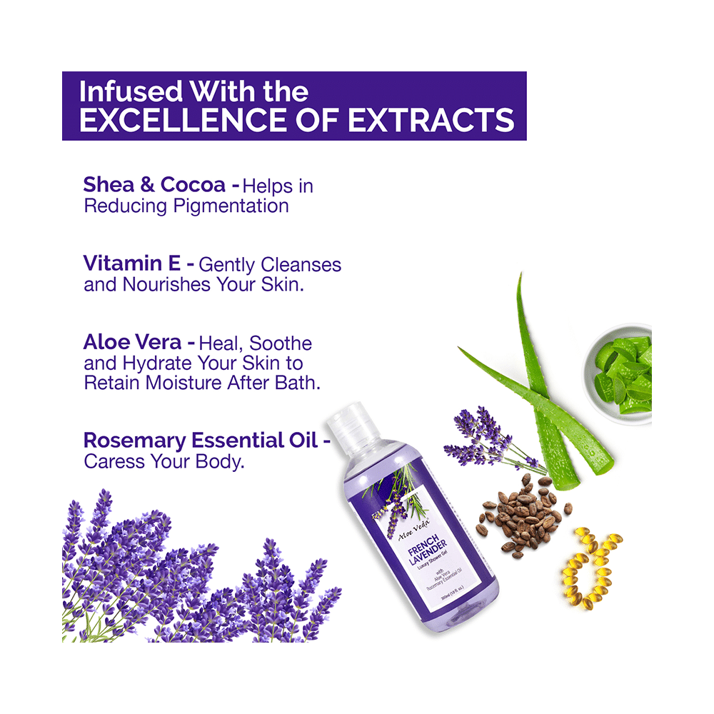 Aloe Veda Luxury Shower Gel Lavender - Image 5