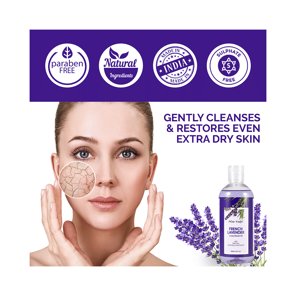 Aloe Veda Luxury Shower Gel Lavender - Image 2