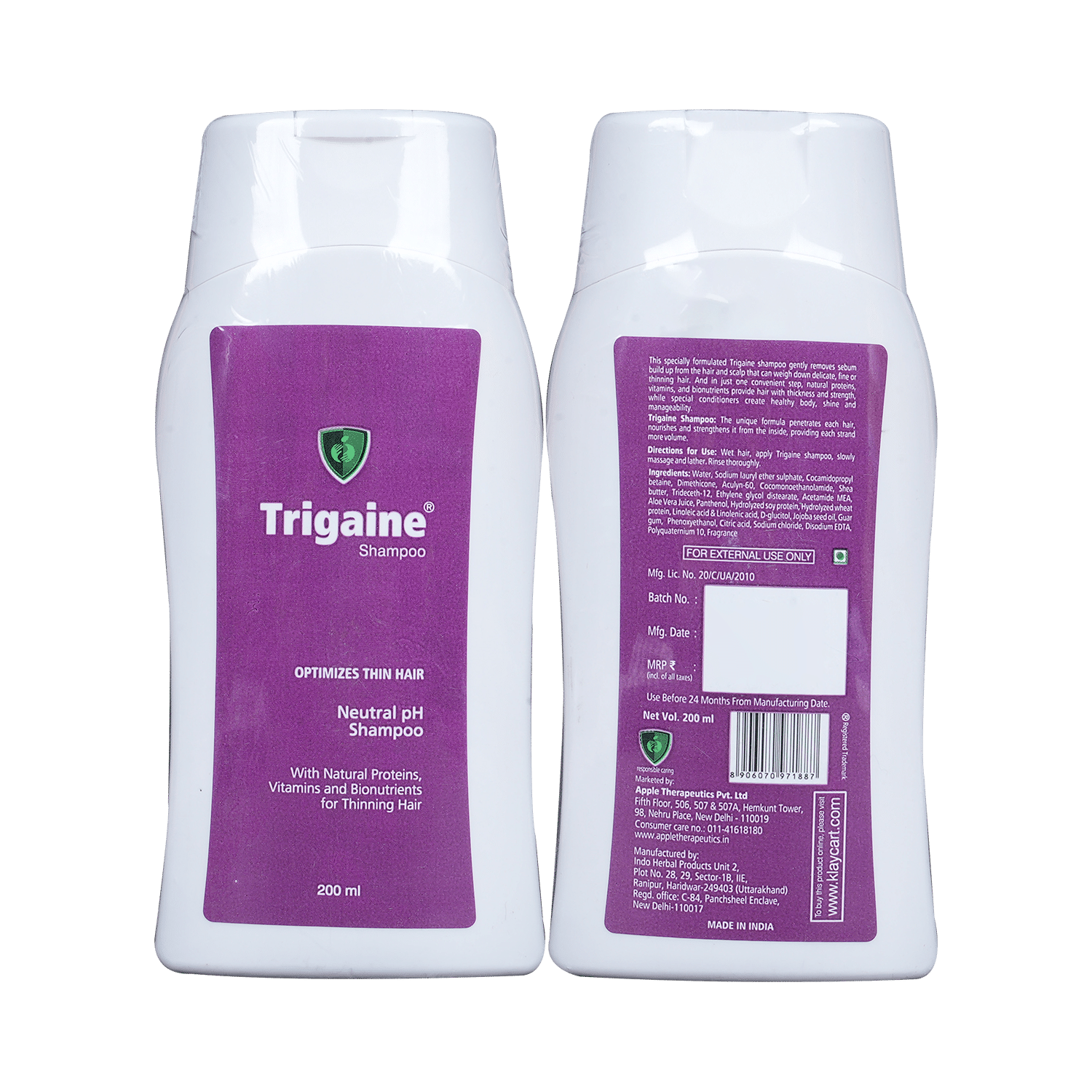 Trigaine Neutral pH Shampoo | Optimises Thin Hair