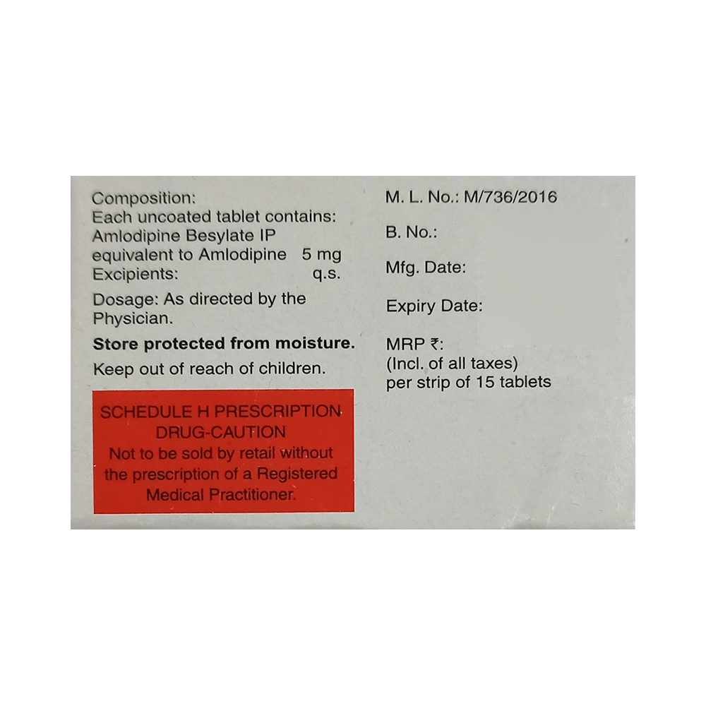 Amlosafe 5 Tablet - Image 2