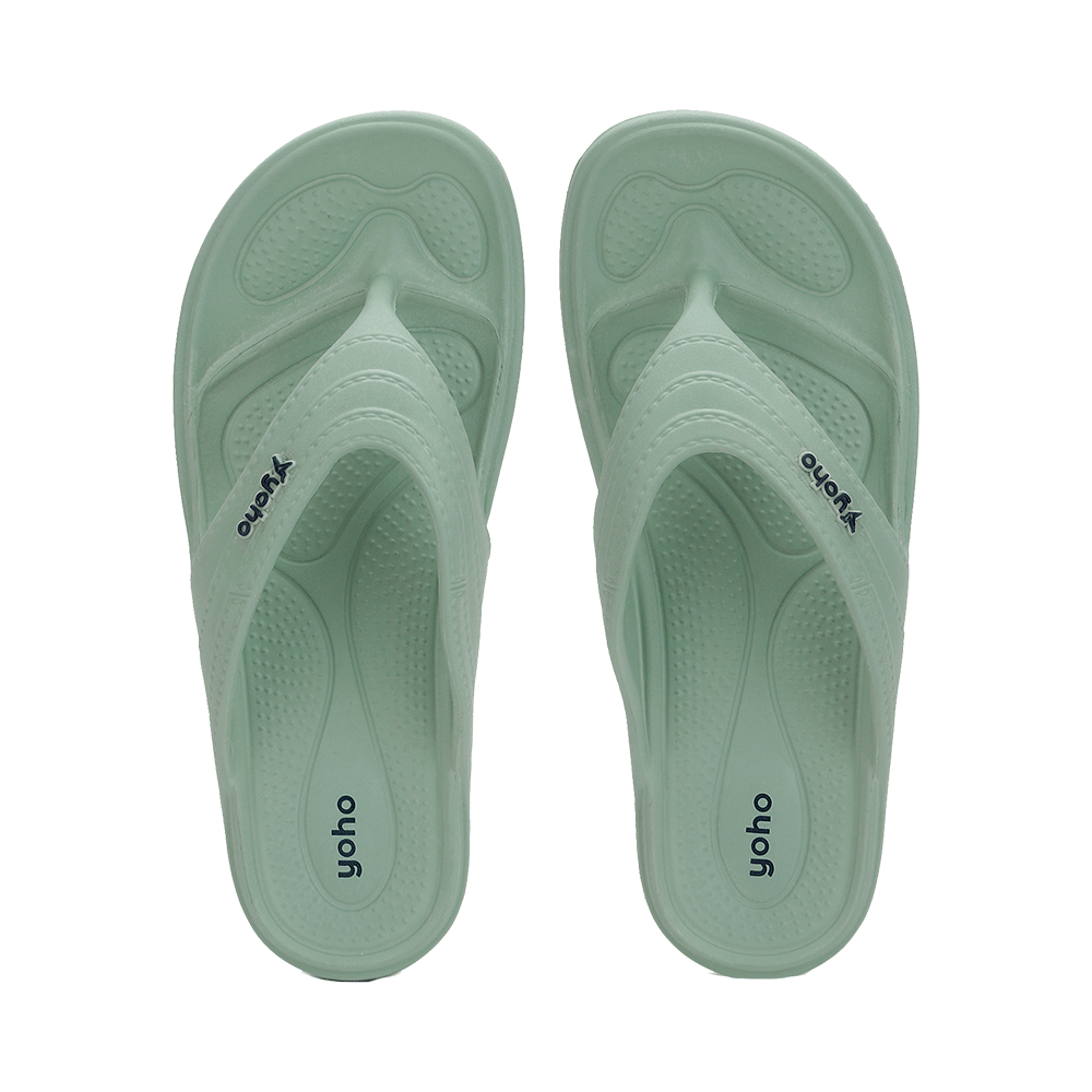Yoho Lifestyle Acupressure Flip Flops for Women Pastel Green 5