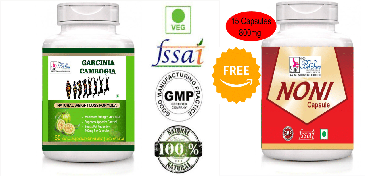 BeSure Garcinia Cambogia Capsules with 15 Noni Capsule Free - Image 1