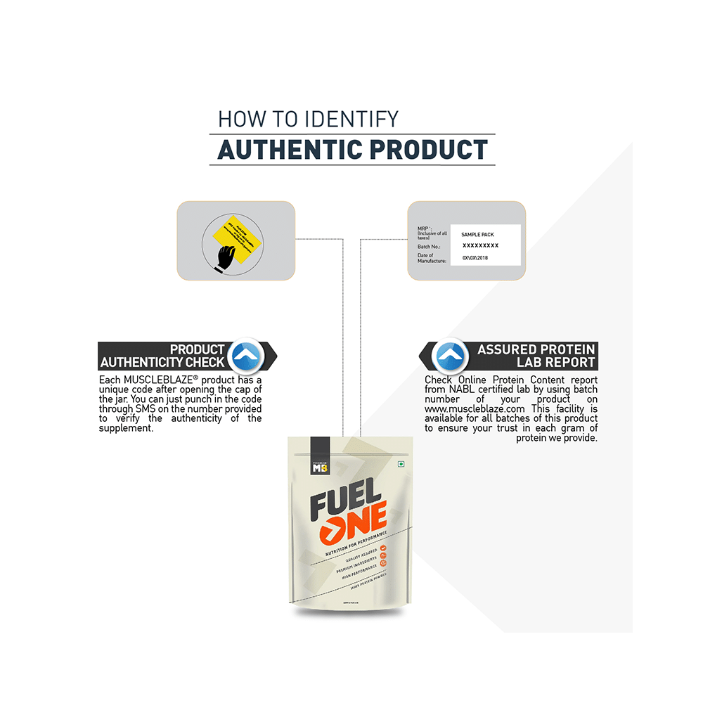 MuscleBlaze Fuel One | With Whey Protein, 5.29 BCAA, 4.2g Glutamic Acid | Powder For Performance | Flavour Chocolate - Image 3