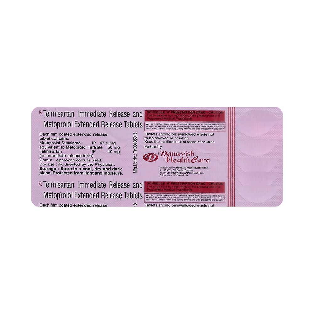 Danavish Telmisartan+Metoprolol Tablet ER - Image 3