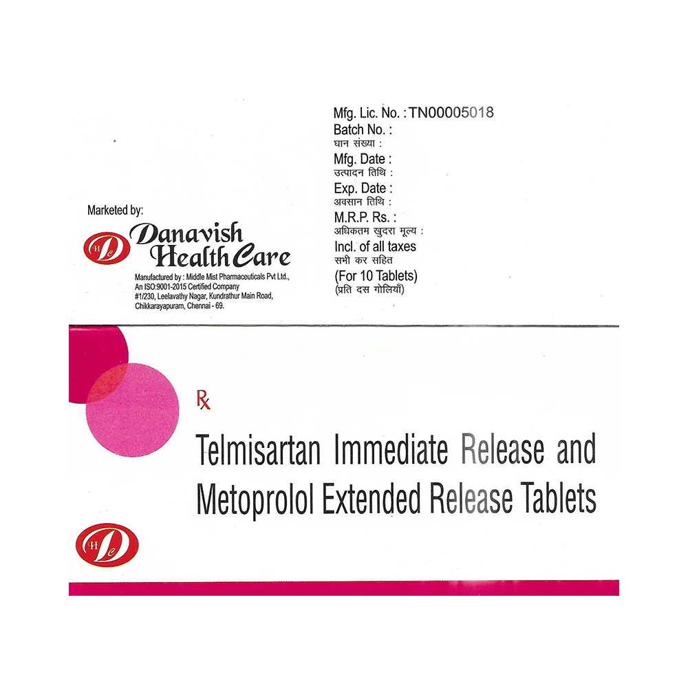 Danavish Telmisartan+Metoprolol Tablet ER - Image 2