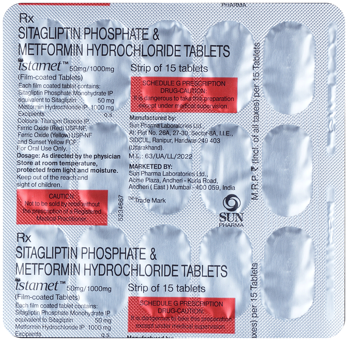 Istamet 50/1000 Tablet