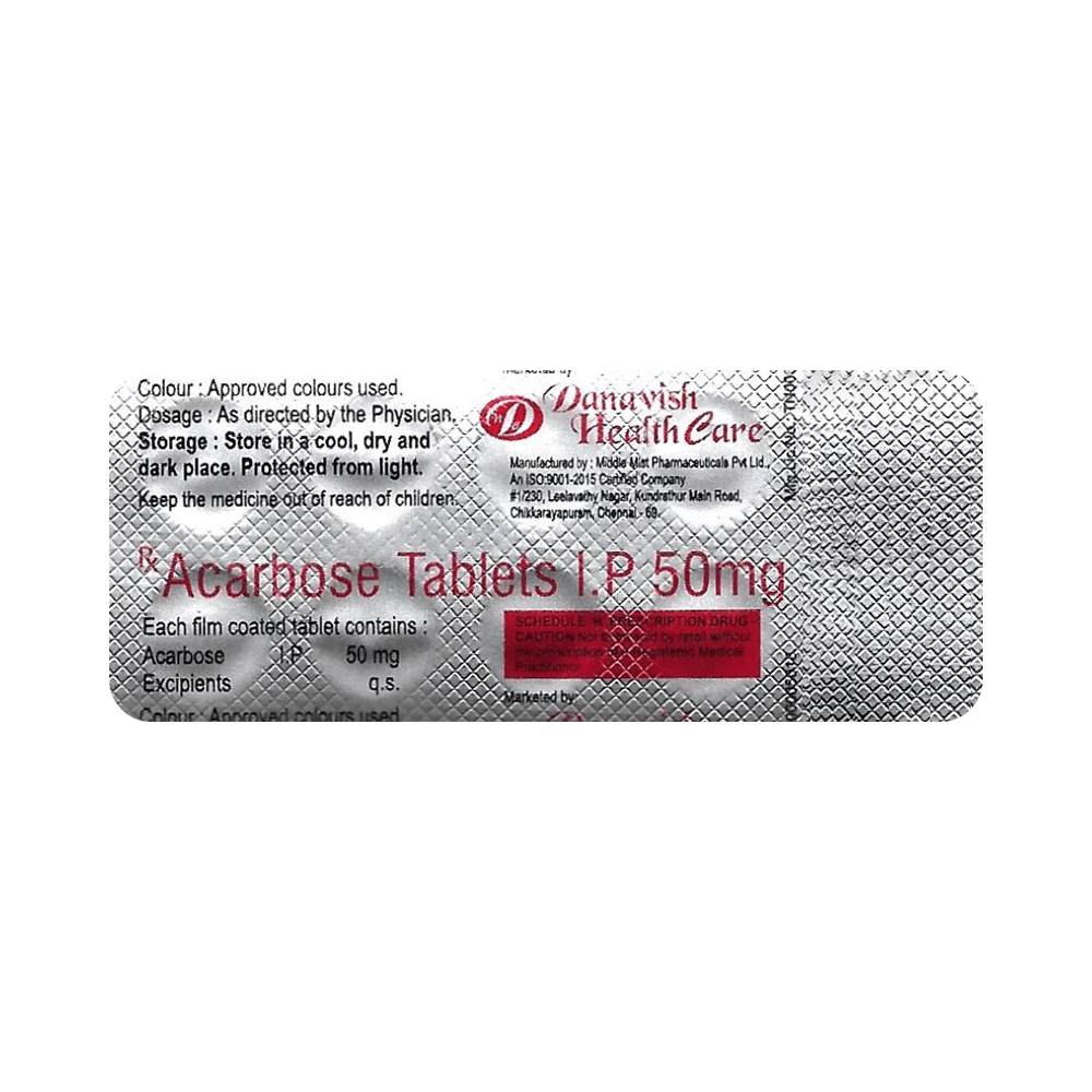 Danavish Acarbose 50mg Tablet - Image 3