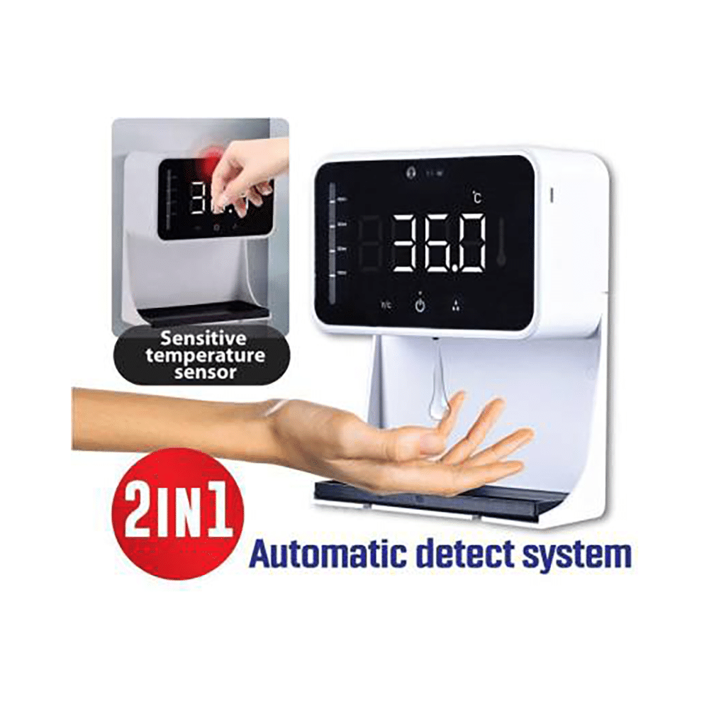 Debonair Intelligent Sanitizer Dispenser & Infra Red Thermometer with Audio Function White - Image 4