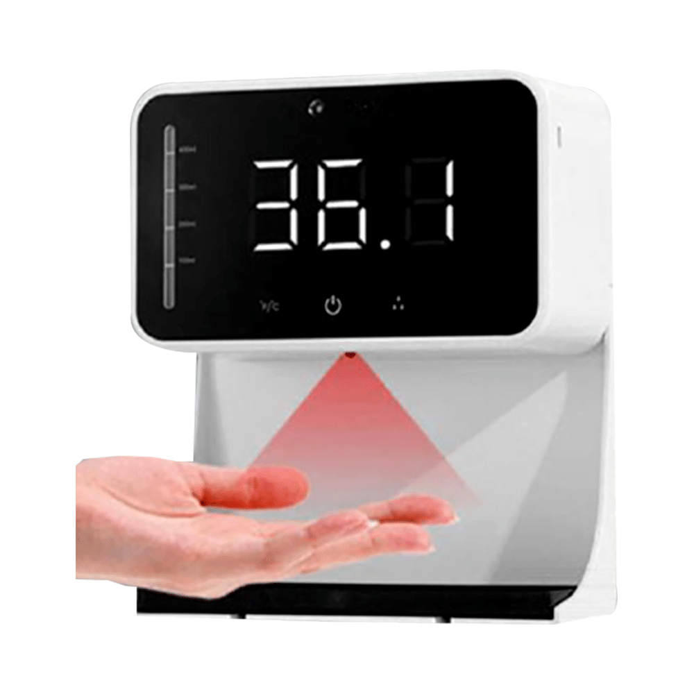 Debonair Intelligent Sanitizer Dispenser & Infra Red Thermometer with Audio Function White - Image 1