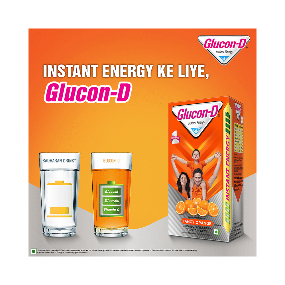 Glucon-D with Glucose, Calcium, Vitamin C & Sucrose | Nutrition Booster Powder Tangy Orange with Sipper Free - Image 8